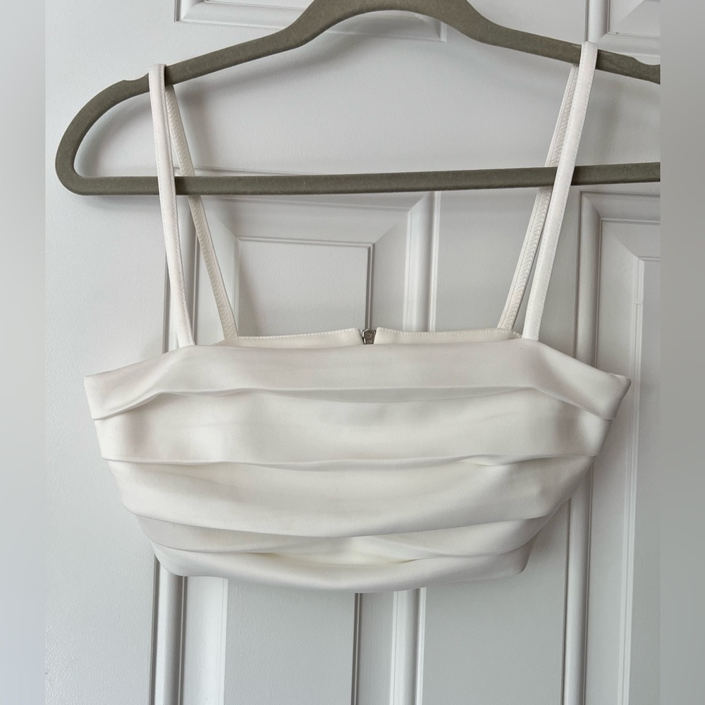 White Zara crop top
